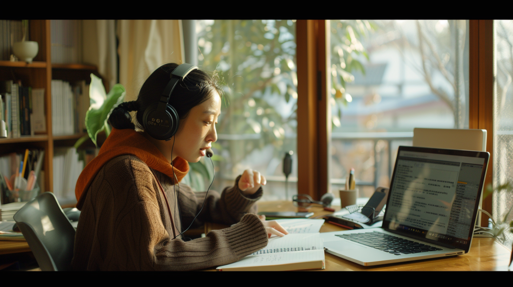 Online tutor guiding tone accuracy practice to maintain Mandarin fluency