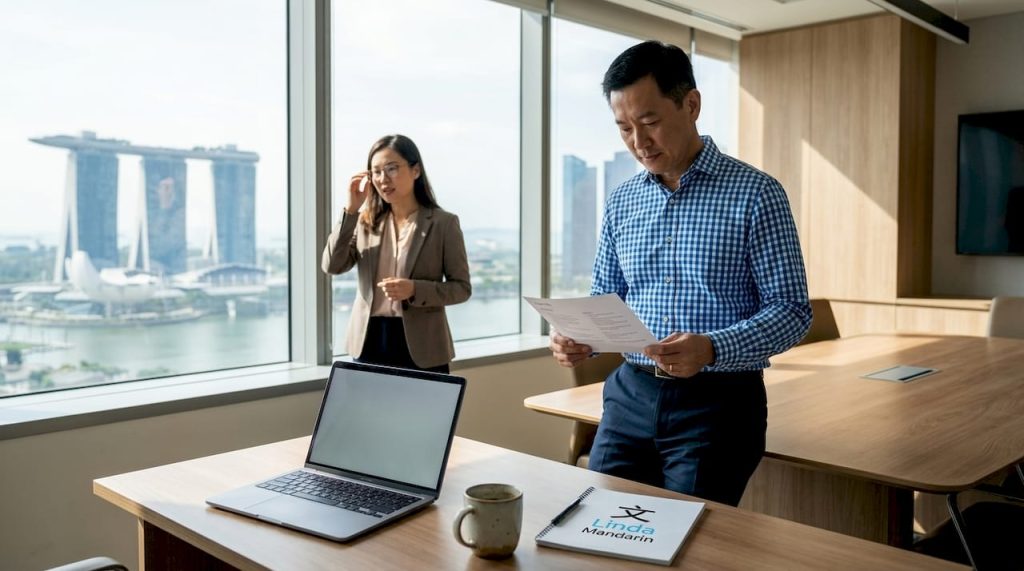 Singapore executives using Mandarin in boardroom