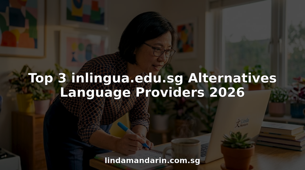 Adult learner studying Mandarin at home desk