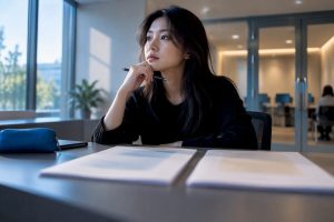 Learner preparing for Mandarin proficiency exams