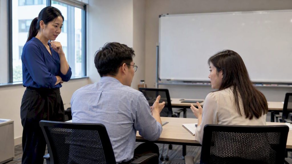 Corporate Mandarin pilot training session